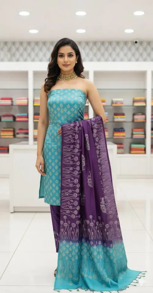 Elegant Hand Block Printed Suit Set – Traditional Craft, Contemporary Style